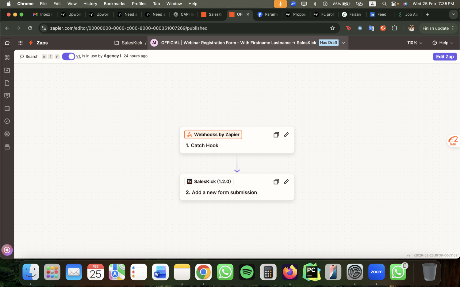 Zapier Webinar Funnel - SalesKick to Facebook Conversions API screenshot 3